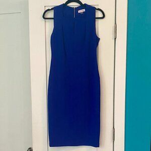 Calvin Klein sleeveless blue sheath dress size 4